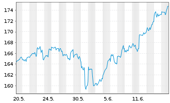 Chart TBF GLOBAL TECHNOLOGY Inhaber-Anteile USD (R) - 1 mois