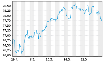 Chart TOP-Investors Global Inhaber-Anteile - 1 Monat