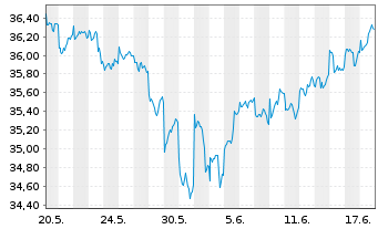 Chart Xtr.Em.Mkts M.Z.P.P.A.ETF 1C USD - 1 Monat