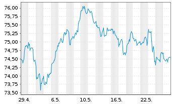 Chart Xtrackers MSCI USA Ind.UC.ETF - 1 mois