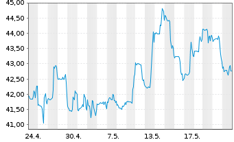 Chart Birkenstock Holding PLC - 1 Monat