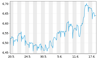 Chart Fr.Temp.Inv.Fds-F.T. U.S.Gov. Namens-Anteile A - 1 Month