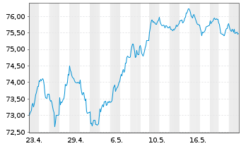 Chart JPMorgan-Euroland Equity Fd Act.  N. A(dis.) EO oN - 1 Monat