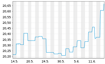 Chart GS Fds-GS Emerg.Mkts Debt Ptf Reg. Shs.Base Acc.oN - 1 mois
