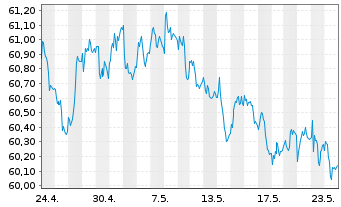 Chart Xtr.II Eurozone Gov.Bond - 1 Month