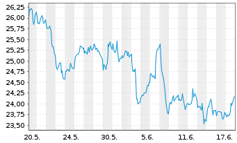 Chart Amu.Idx Sol.Am.NYSE AR.GO.BUGS - 1 Monat