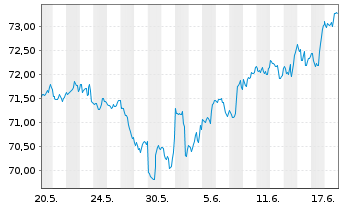 Chart Invesco Defensive Equity ETF - 1 Monat