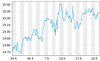 Chart Blue Owl Capital Corp. - 1 Monat