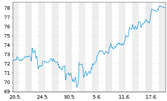 Chart ProShares Ultra S&P500 - 1 Monat