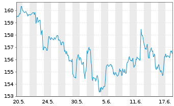 Chart Vanguard Extended Market ETF - 1 Monat