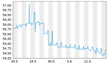 Chart Mitsub. UFJ Invest.Ser.Bk.Dep. Exch.Nts.2009(50) - 1 Monat