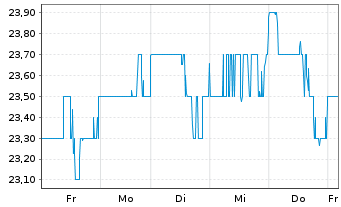 Chart Douglas Dynamics Inc. - 1 semaine