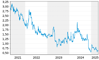 Chart Chesapeake Gold Corp. - 5 années