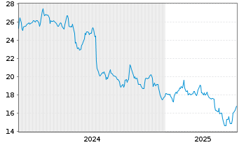 Chart Puig Brands S.A. - 5 Years