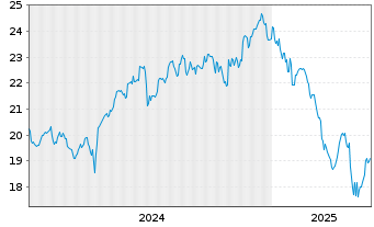 Chart HSBC S&P India TECH ETF - 5 années