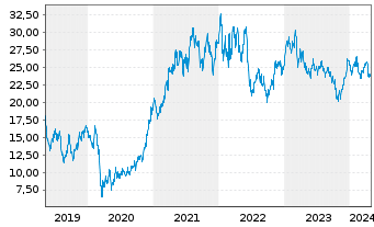 Chart ArcelorMittal S.A. - 5 années
