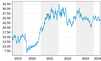 Chart ArcelorMittal S.A. - 5 années