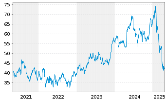 Chart Skechers U.S.A. Inc. - 5 années