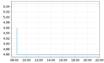 Chart DN Dt. Nachhaltigkeit AG Namens-Aktien o.N. - Intraday