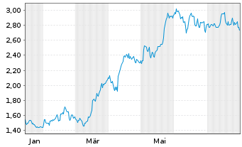 Chart Montage Gold Corp. - 1 Jahr