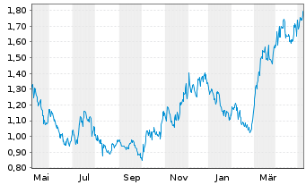 Chart New Gold Inc. - 1 Year
