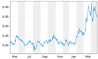 Chart Newcore Gold Ltd. - 1 an