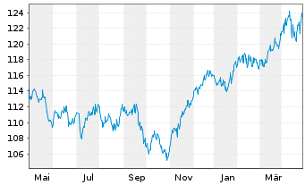 Chart Effecten-Spiegel Aktien-Fonds Inhaber-Anteile - 1 Jahr