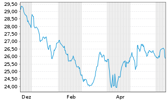 Chart Amundi PEA Inde (MSCI India) Acc - 1 Year