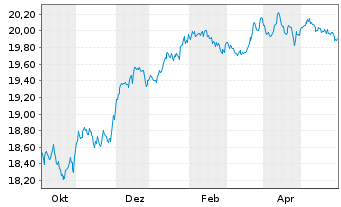 Chart VANECK-US FALL.ANG.HYBD ETF USD - 1 an