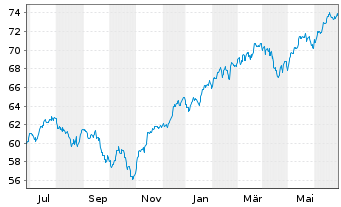 Chart Xtr.(IE) - S&P 500 - 1 Year
