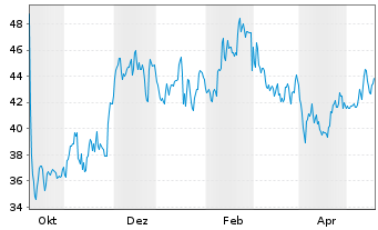 Chart Birkenstock Holding PLC - 1 Year