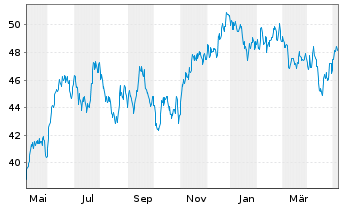 Chart Xtrackers MSCI Brazil - 1 Jahr