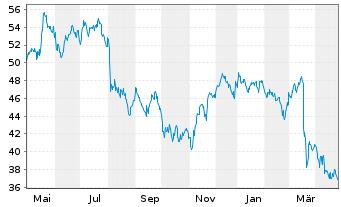 Chart Amundi MSCI Turkey UCITS ETF ACC - 1 Jahr