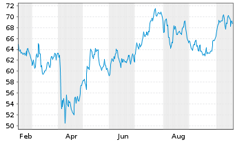 Chart Acushnet Holdings Corp. - 1 Jahr
