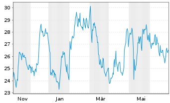Chart ALLEGRO Microsystems INC. - 1 Year