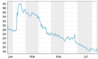 Chart Anterix Inc. - 1 Year