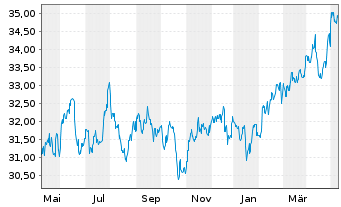 Chart SPDR S&P Emerging Markets ETF - 1 an