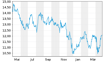 Chart VanEck Vect.ETF-Brazil Sm. Cap - 1 Year