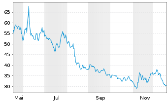 Chart eToro Group Ltd. - 1 Jahr