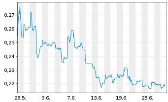 Chart Berkeley Energia Ltd. - 1 mois