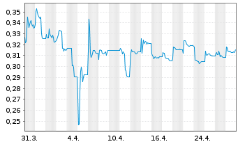 Chart Berkeley Energia Ltd. - 1 mois