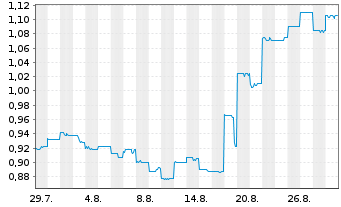 Chart SRG Global Ltd. - 1 Month