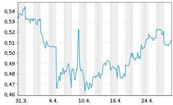 Chart Huadian Power Intl Corp. Ltd. - 1 mois