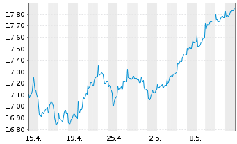 Chart SKAG-Euroinvest Aktien Inhaber-Anteile - 1 Monat