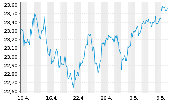 Chart SKAG-Weltinvest Aktien Inhaber-Anteile - 1 mois