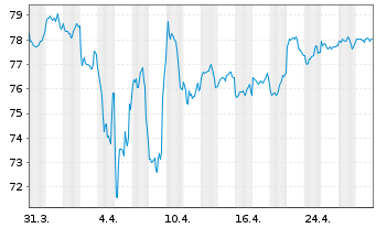 Chart Dynamic Global Balance Inhaber-Anteile - 1 Month