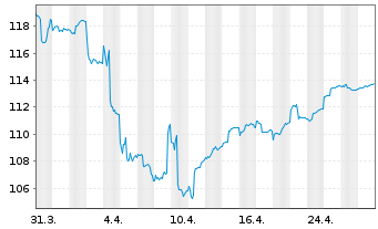 Chart HMT Global Antizyklik Inhaber-Anteile - 1 Monat