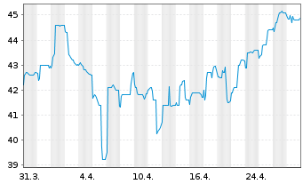 Chart Netfonds AG vink.Namens-Aktien o.N. - 1 Month