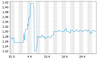 Chart RCM Beteiligungs AG - 1 Month