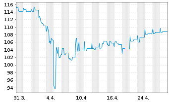 Chart Castell Global Industries Sel. Inhaber-Anteile - 1 Monat